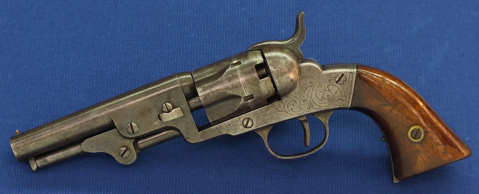 American Bacon Mfg. Co. Second model Pocket 5 shot percussion Revolver. 31 Caliber, 4 inch barrel. Only 3000 made. Length 24,5cm. In very good condition. Price 1.250 euro.