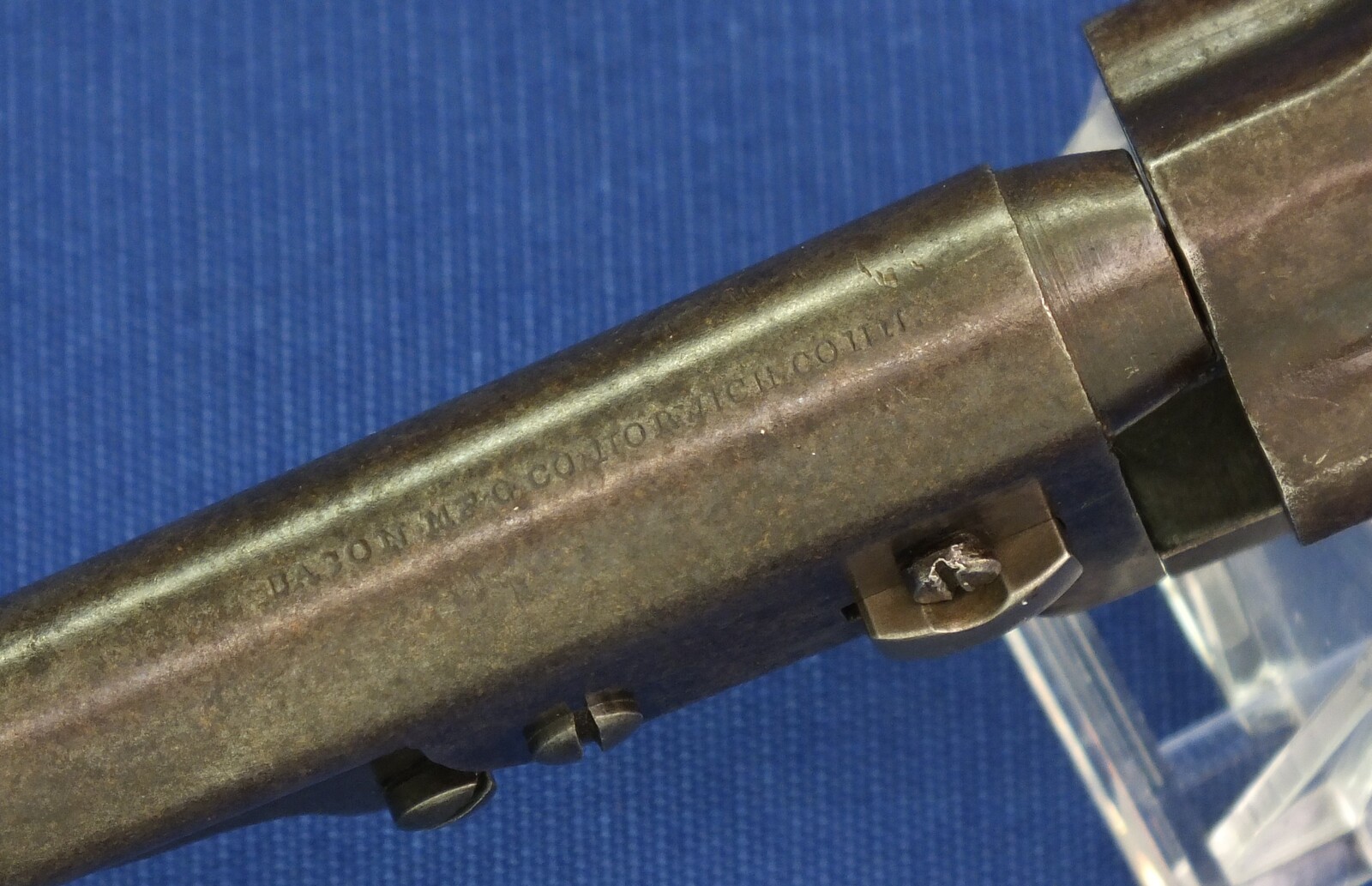 American Bacon Mfg. Co. Second model Pocket 5 shot percussion Revolver. 31 Caliber, 4 inch barrel. Only 3000 made. Length 24,5cm. In very good condition. Price 1.250 euro.