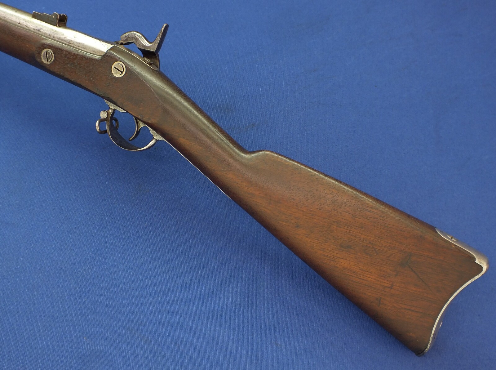 American Civil War US Model 1861 Percussion Rifle-Musket by WILLIAM MUIR & Co WINDSOR LOCKS. CT. Dated 1863. with bayonet. 58 Caliber, 40 inch barrel. Length 142cm. In good/very good condition.