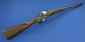 An American Civil War Breechloading Joslyn Carbine model 1864. Made by Joslyn Fire Arms Co Stonington, Ct. 52 CF caliber with 22 inch round barrel. Length 98 cm. In very good Condition. Price 2.650,- euro
