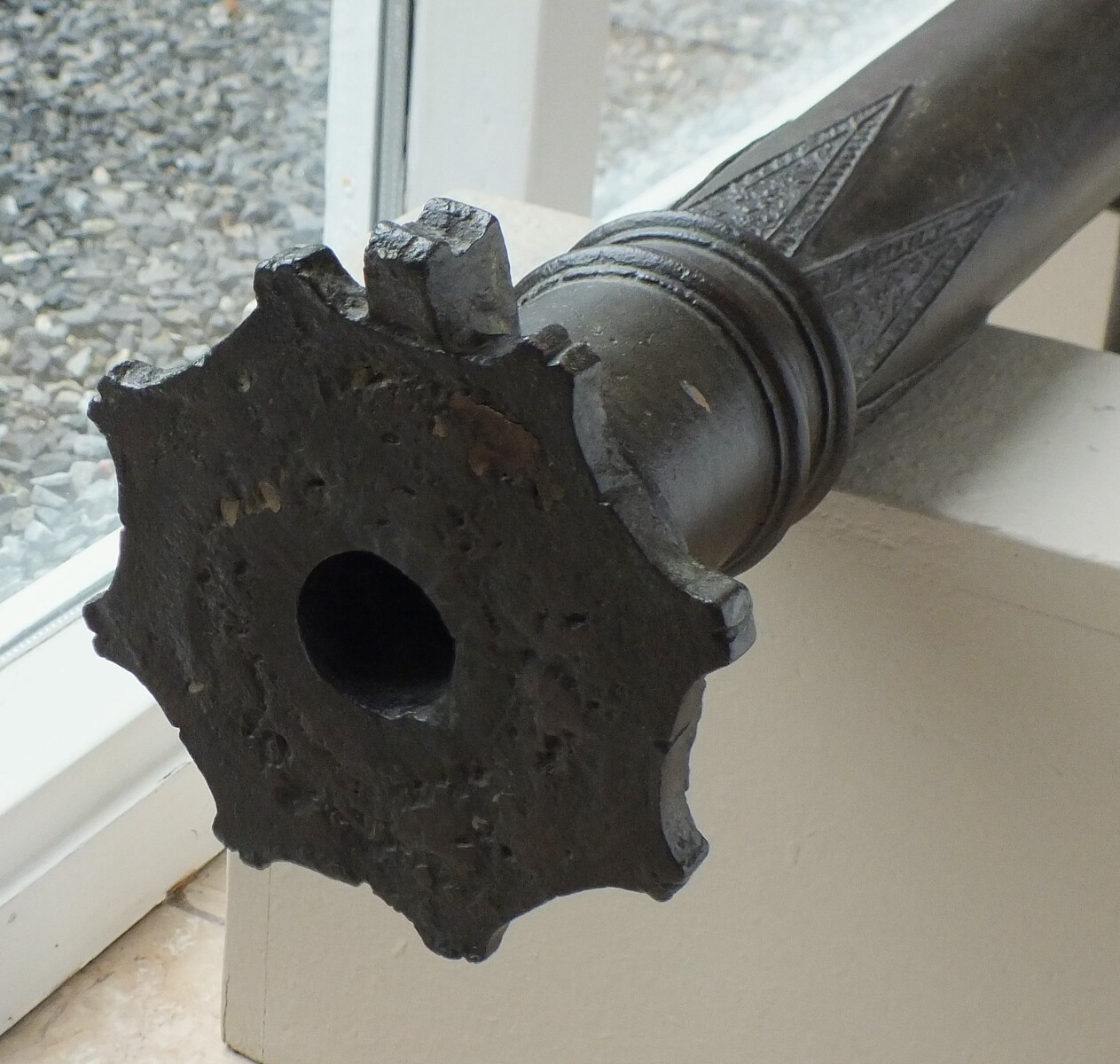 An Antique 18th Century Bronze Indonesian Lantaka Cannon, caliber 35 mm, length 130 cm, in very good condition. Price 2.450,- euro