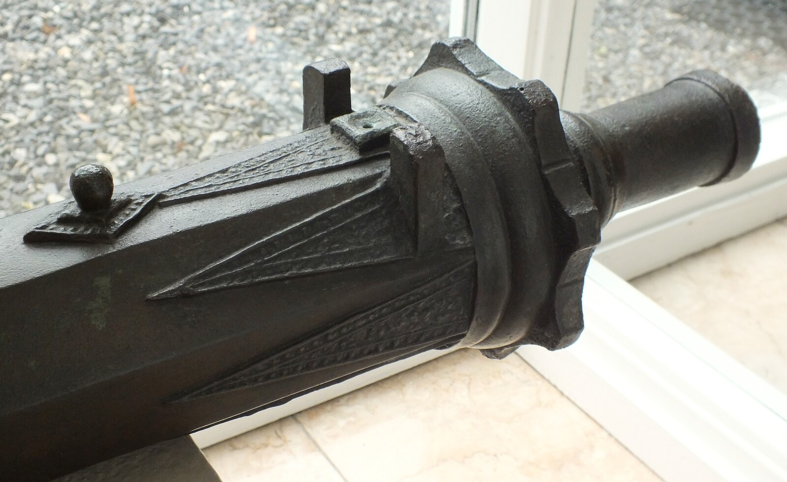 An Antique 18th Century Bronze Indonesian Lantaka Cannon, caliber 35 mm, length 130 cm, in very good condition. Price 2.450,- euro