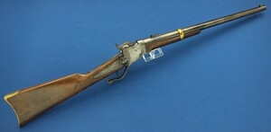 An antique American Civil War Starr Arms Co Yonkers N.Y. Breech-loading falling block Percussion Carbine. Caliber 54, 21 inch barrel. Length 97cm. In very good condition. 