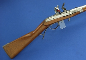 An Antique American Model 1819 Hall U.S Breech Loading Flintlock Rifle made by Harpers Ferry Armory. 52 Caliber, length 134 cm. In very good condition. 