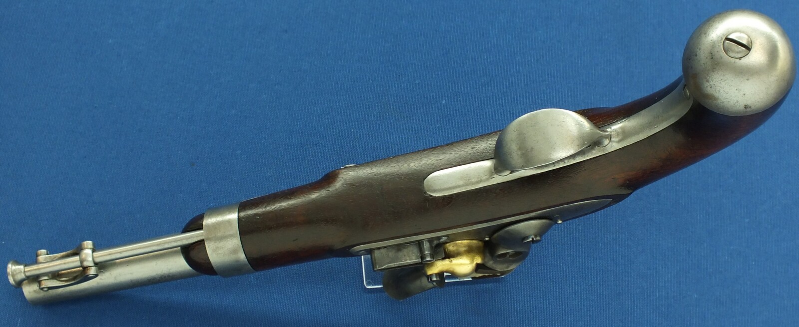 An antique American US Model 1836 Flintlock Pistol By Robert Johnson. Caliber 54, length 37cm. In very good condition. 