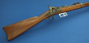 An antique American US Springfield Model 1879 Trapdoor Rifle. Caliber 45-70, barrel 32.5/8 inch. Length 132cm. In very good condition. Price 1.975 euro.