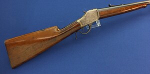 An antique American Winchester Model 1885 High Wall Single Shot Rifle. Caliber 50-95 W.C.F., 30 inch round barrel, numbered 