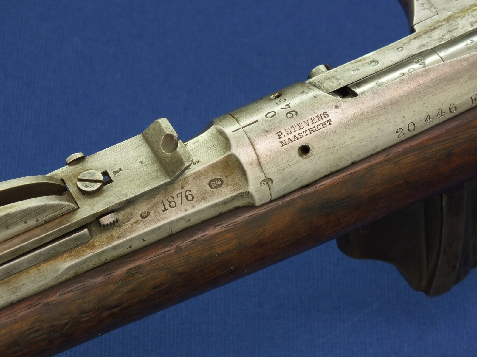 An antique Dutch Beaumont Vitali Model 1871/88 Rifle by P. Stevens Maastricht, caliber 11 mm, length 133 cm, in very good condition