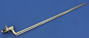 An antique Dutch second type bayonet for Beaumont 1871 Rifle. SN 809. Length 58,2 cm. In very good condition. 