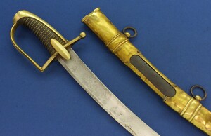 An antique French Napoleonic 1st Empire Hussard imperial Guard Sword. Length 98cm. In good condition. Price 1.350 euro.