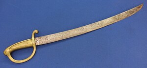 An antique probably Swiss Model AN IX Briquet infantry Sword. Signed Jak Schjzer and dated 1845. Length 74cm. In good condition. 