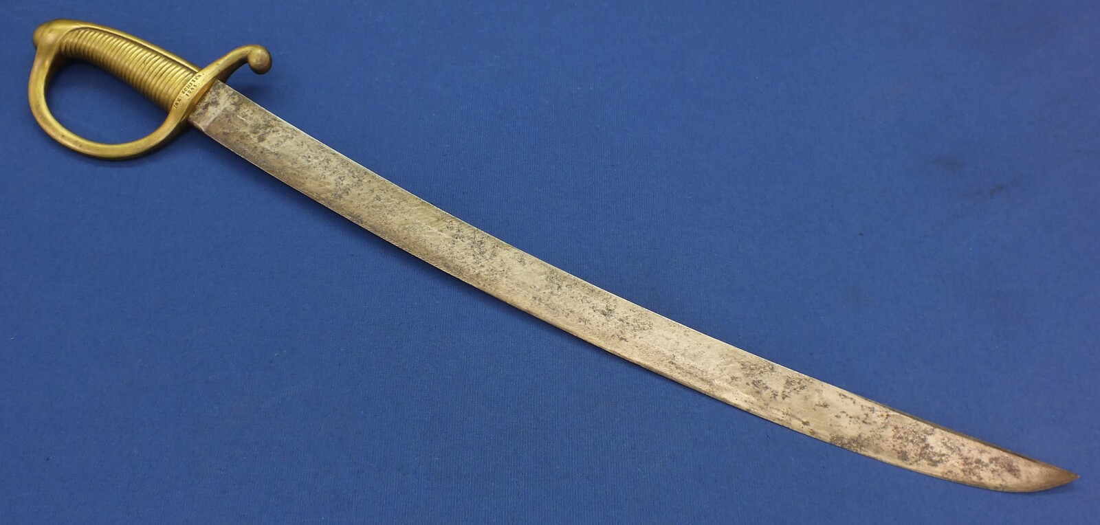 An antique probably Swiss Model AN IX Briquet infantry Sword. Signed Jak Schjzer and dated 1845. Length 74cm. In good condition. Price 150 euro.