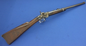 An excellent antique American Civil War Smith Breechloading Percussion Carbine. 50 caliber, half 21-5/8 round/octagonal Barrel. In mint condtion. 