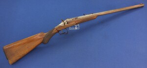 An unrestored Liege Flobert Rifle. Caliber 6mm. 62cm octagonal barrel, length 103cm. In good condition. Price 225 euro.