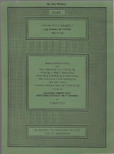 Sotheby's Catalog 8 oktober 1973 , 60 pages. Price 15 euro