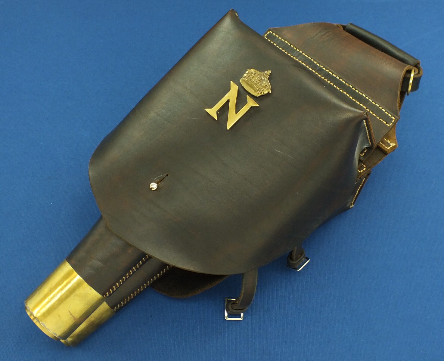 Well handmade reproduction of a pair of  Napoleonic French Officers Saddle Holsters. 