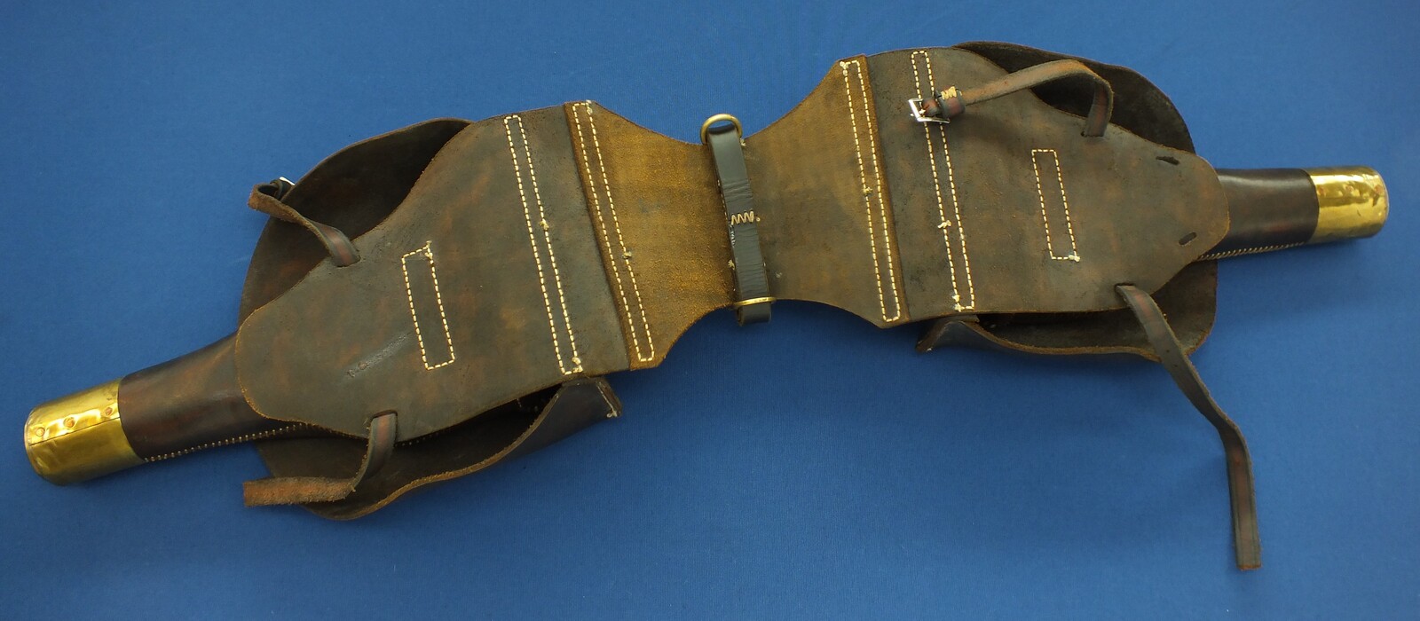 Well handmade reproduction of a pair of  Napoleonic French Officers Saddle Holsters. 